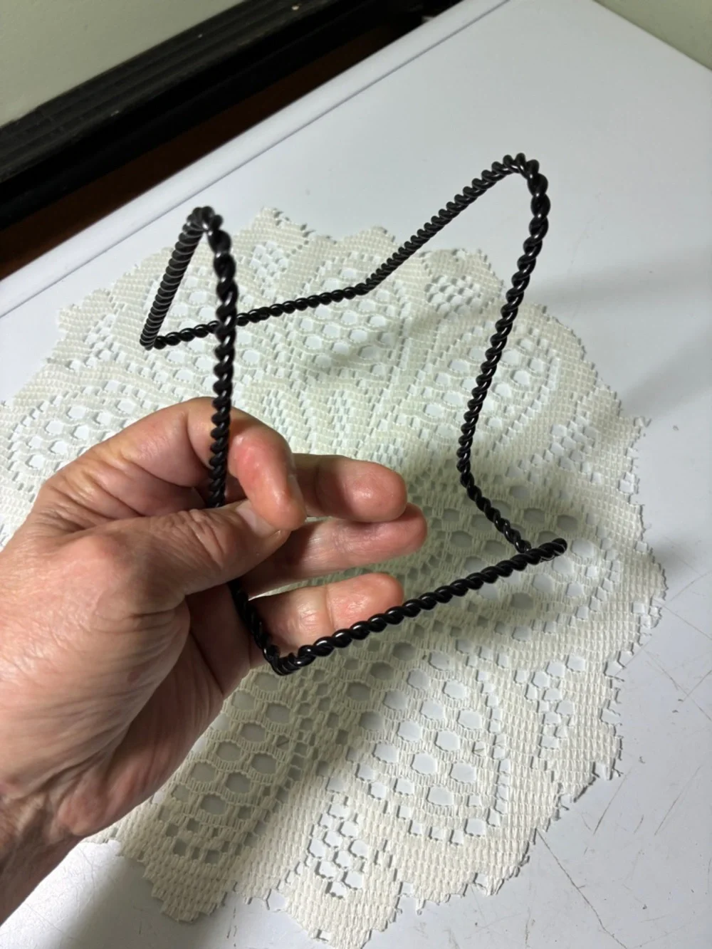 Black Twisted Wire Display Stand